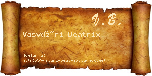 Vasvári Beatrix névjegykártya
