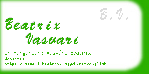 beatrix vasvari business card