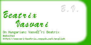 beatrix vasvari business card